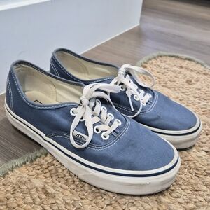 Vans Blue Canvas Lace-Up Sneakers